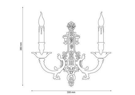 Бра Lucia Tucci FIRENZE W1781.2 antique gold