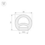 Силиконовый профиль WPH-FLEX-D20-TOP-S10-50m WHITE (Arlight, Силикон)