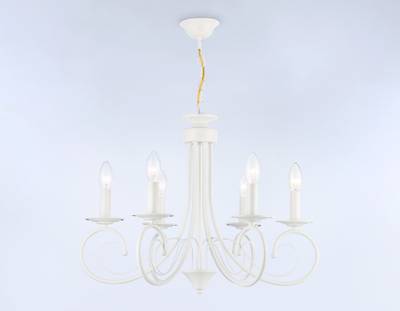 Светильник подвесной TR9611/6 WH белый E14/6 max 40W D560*650