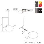 SL1148.313.01 Светильник подвесной ST-Luce Латунь/Белый E27 1*60W