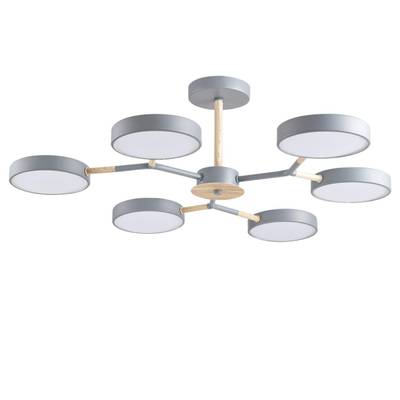 5651/99CL LEDIO LN23 275 серый, дерево Люстра потолочная LED 108W  3000/4000/6000К 220V BRAD