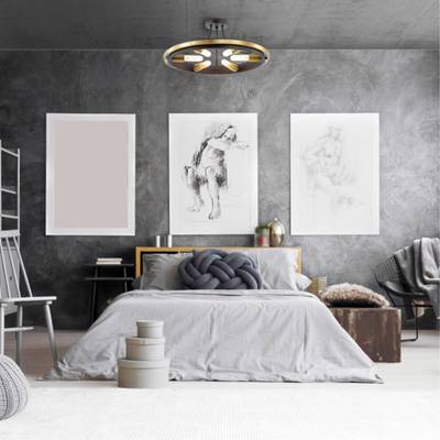 4401/6C LOFTI LN19 204 золотой, черный Люстра потолочная E27 6*60W 220V MAEVE