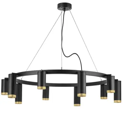 LR02037587540 Люстра RULLO 10х50W GU10 ЧЕРНЫЙ (571020+214437-5+214487-5+203440-10)