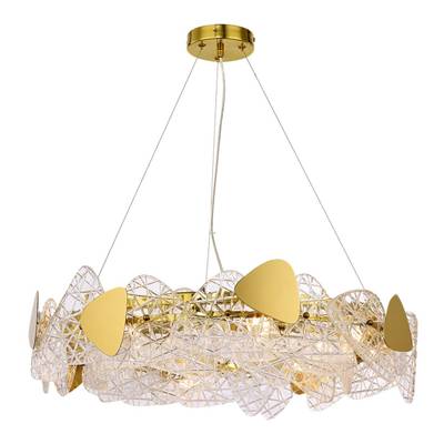 6582/8 NEOCLASSI LN25 50 золотой/прозрачный, золотой металл/стекло, металл Люстра подвесная E14 8*40W 220V QUEENY