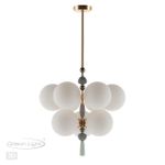 5405/9 MODERN ODL_EX23 177 золотой/серый/зеленый/белый матовый металл/керамика/стекло Люстра E14 9*40W PALLE