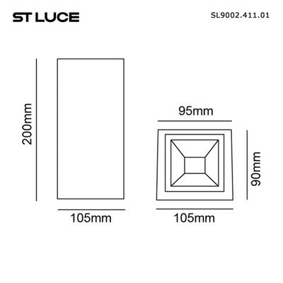 SL9002.411.01 Светильник уличный настенный ST-Luce Черный GU10 2*35W 4000K