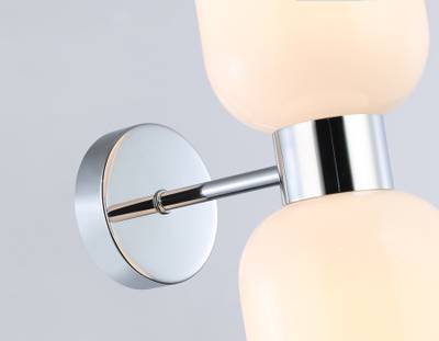 Светильник настенный LH56087/2 СH/FR хром/белый матовый E14*2 max 40W 215*120*300