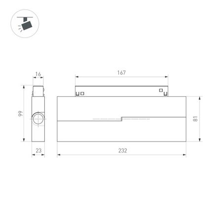 Светильник MAG-ORIENT-LASER-FOLD-S230-12W Warm3000 (BK, 30 deg, 48V, DALI) (Arlight, IP20 Металл, 5 лет)