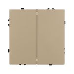 Механизм выключателя двухклавишный проходной SWT-NOBE-MKP2-SFPL-GD (230V, 10A) (Arlight, -)