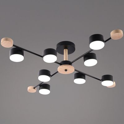 03751-0.3-08 BK+WOOD GX53 светильник потолочный