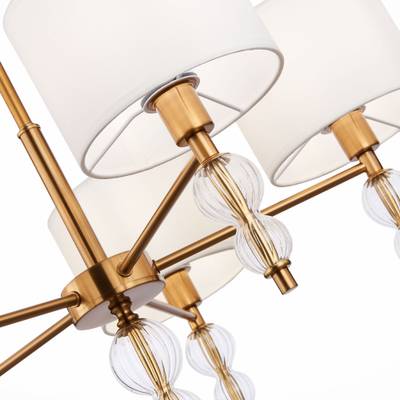 SLE105713-05 Люстра подвесная Латунь, Прозрачный/Белый E14 5*40W