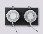 Светильник встраиваемый TN52344/2 SBK/GBK черный песок/черный глянец GX53 max 12W 220*115*25