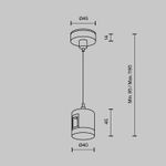 Подвес тросовый Hang с прямым коннектором питания Flarity латунь, TRA157SW-IPC1-BS. TM Maytoni