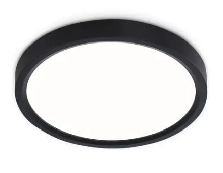 Светильник светодиодный ультратонкий FZ1902 BK черный IP54 13W 3000K-6500K CCT-переключатель D230*25 (Без ПДУ)