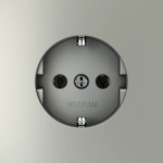 VLS040105 Розетка встраиваемая VOLTUM S70 с заземлением 16А, (сталь). (ТМ Maytoni)