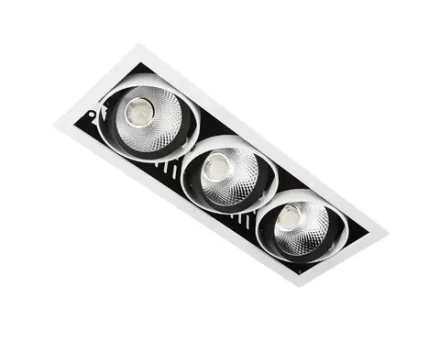 Карданный встраиваемый светодиодный светильник T813 BK/CH 3*12W 4200K