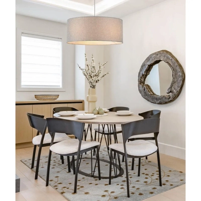 8251/2 MODERNI LN26 530 никель/серый, металл/текстиль Подвес Е27 2*60W 220V NIKKI