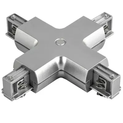504149 Соединитель трековый трехфазный BARRA X-образный СЕРЫЙ Lightstar