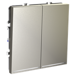 VLS020204 Выключатель встраиваемый VOLTUM S70 двухклавишный с подсветкой 10А, (шелк) (ТМ Maytoni)