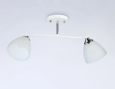 Светильник подвесной TR303001/2 WH/CH/FR белый/хром/белый матовый E27/2 max 40W 560*140*240