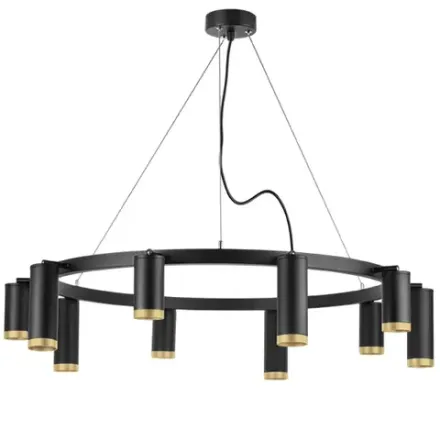 LR02037587540 Люстра RULLO 10х50W GU10 ЧЕРНЫЙ (571020+214437-5+214487-5+203440-10)