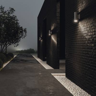 Настенный светильник (бра) Bowery GU10х2, IP54, O574WL-02GR. TM Maytoni