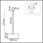 8251/3 MODERNI LN26 530 никель/серый, металл/текстиль Подвес Е27 3*60W 220V NIKKI