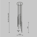 Подвесной светильник Луч света / Light stick 3000К 46Вт, MOD236PL-L54BS3K. TM Maytoni