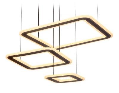 Подвесной светодиодный светильник с пультом FA433 CF кофе 192W 630*470*590 (ПДУ РАДИО 2.4G)