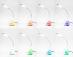 Светодиодная настольная лампа с RGB подсветкой DE532 WH белый LED 4200K+RGB 7.5W
