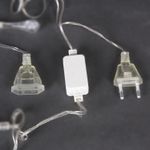 A-503 гирлянда светодиодная, прозрачный провод длиной 3,2м, 20 насадок капля