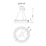 Люстра подвесная Bola de nubes FL1010-15P, G9х15