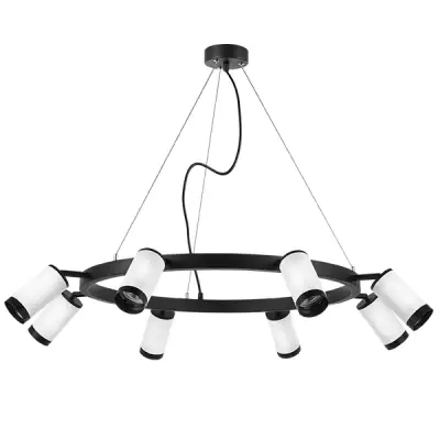 LR01836837 Люстра RULLO 8х50W GU10 ЧЕРНЫЙ/БЕЛЫЙ (571018+214436-8+203437-8)