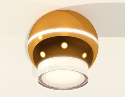 Комплект накладного светильника XS1105031 PYG/FR золото желтое полированное/белый матовый MR16 GU5.3 LED 3W 4200K (C1105, N7160)