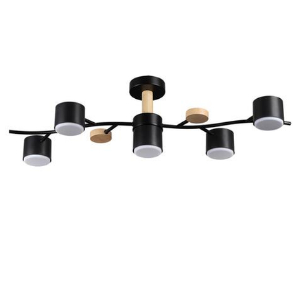 8194/5C COMFI LN26 335 черный, металл/дерево/пластик Потолочный светильник LED GX53 5*9W 220V CRYPTO