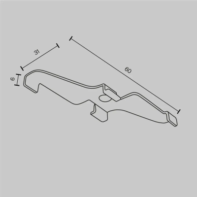 Фиксатор для накладного монтажа Exility белый, 2шт, TRA034HS-21W. TM Maytoni