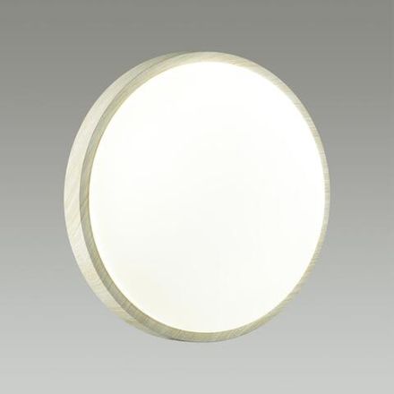 7628/DL PALE SN 118 Светильник пластик/беленый под дер. LED 48Вт 3000-6300K D400 IP43 пульт ДУ LOSTA