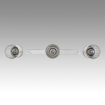 8102/3A COMFI LN26 408 хром/прозрачный металл/металл Подвес Е14 3*40W 220V ISHA