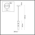 5059/5LA PENDANT ODL24 459 золотой/янтарный/металл/стекло Подвес LED 5W 3000K SCROW