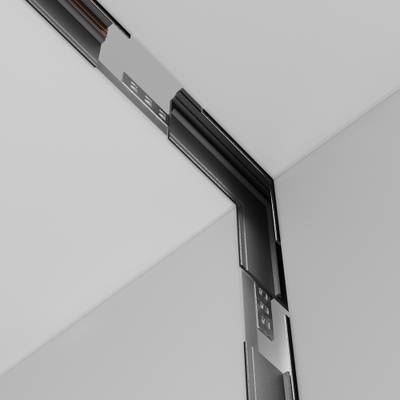 Коннектор угловой внутренний Exility встраиваемый под ГКЛ 12,5 мм, черный, TRA034ICL-42.12B. TM Maytoni