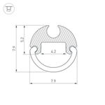 Профиль ARH-ROUND-D8-2000 ANOD (Arlight, Алюминий)