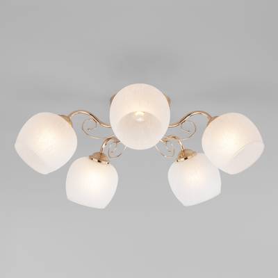 Потолочный светильник со стеклянными плафонами 30138/5 золото