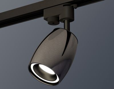 Комплект трекового однофазного светильника с акрилом XT1123010 DCH/SBK/FR черный хром/черный песок/белый матовый MR16 GU5.3 (A2521, C1123, N7111)