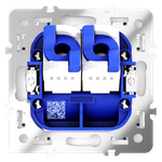 VLS060202 Розетка компьютерная встраиваемая VOLTUM S70 двойная RJ45+RJ45 кат.6, (белый матовый) (ТМ Maytoni)