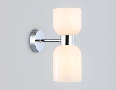 Светильник настенный LH56087/2 СH/FR хром/белый матовый E14*2 max 40W 215*120*300