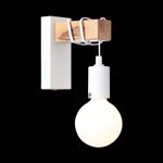 SL1142.501.01 Светильник настенный Белый, Светлое дерево E27 1*60W