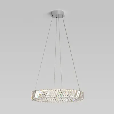 Светодиодная хрустальная люстра 101004 LED никель хрусталь Strotskis, LED