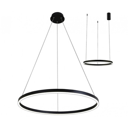08213,19A(3000K) Подвес Тор черный d60 h150 Led 36W (3000K) 2 типа крепления