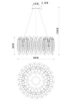 Подвесная люстра Divinare AMELIE 6003/01 SP-8, 8хE14