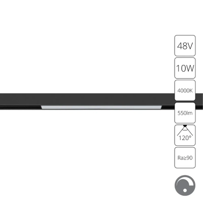 Магнитный трековый светильник Arte Lamp LINEA 0.1-10V A4682PL-1BK, 1хLED